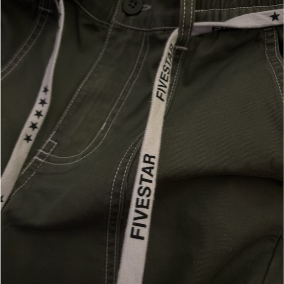 FIVESTAR GENERAL CO. Belted Girls Low Rise Carpenter Pants - Picture 2 of 5